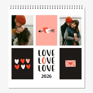 Шаблон календаря для закоханих