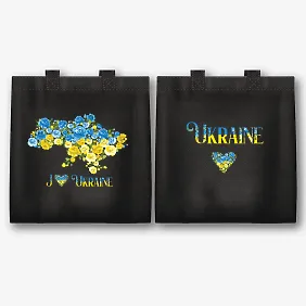 Шаблон экосумки с украинским принтом 