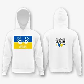 Шаблон худи с принтом в поддержку Украины