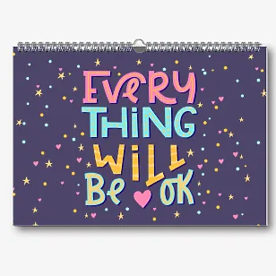 Шаблон позитивного настінного календаря