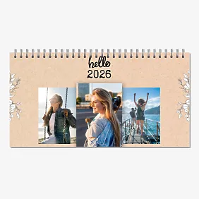 Шаблон настільного календаря"Привіт"