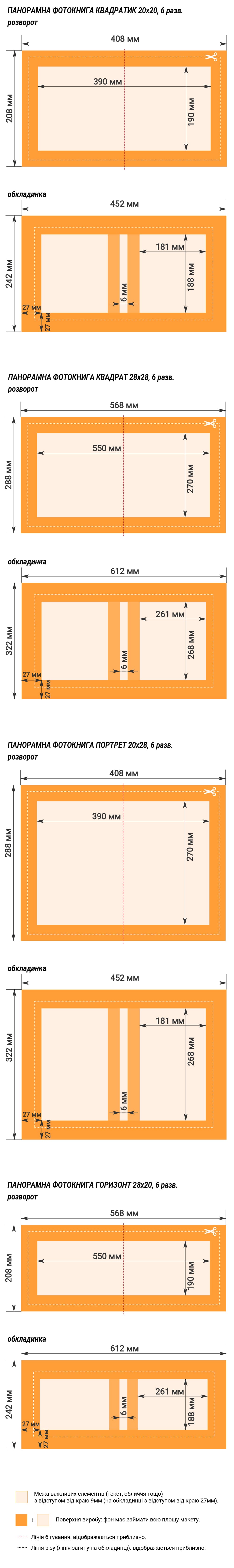 Вимоги до макетів випускних панорамних фотокниг