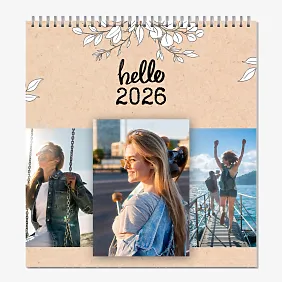 Шаблон настільного календаря"Привіт"