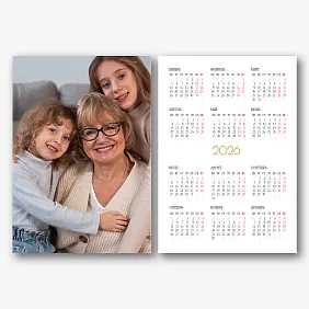 Шаблон карманного календаря "Наша семья"