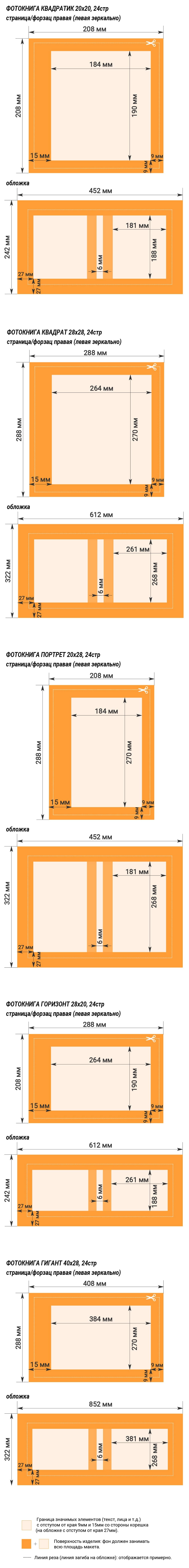 Требования к макетам фотокниг в твердом переплете