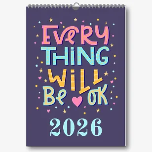 Шаблон позитивного настенного календаря