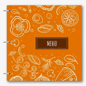Шаблон основного меню для ресторана