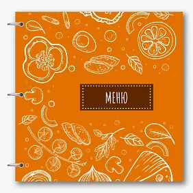 Шаблон основного меню для ресторана