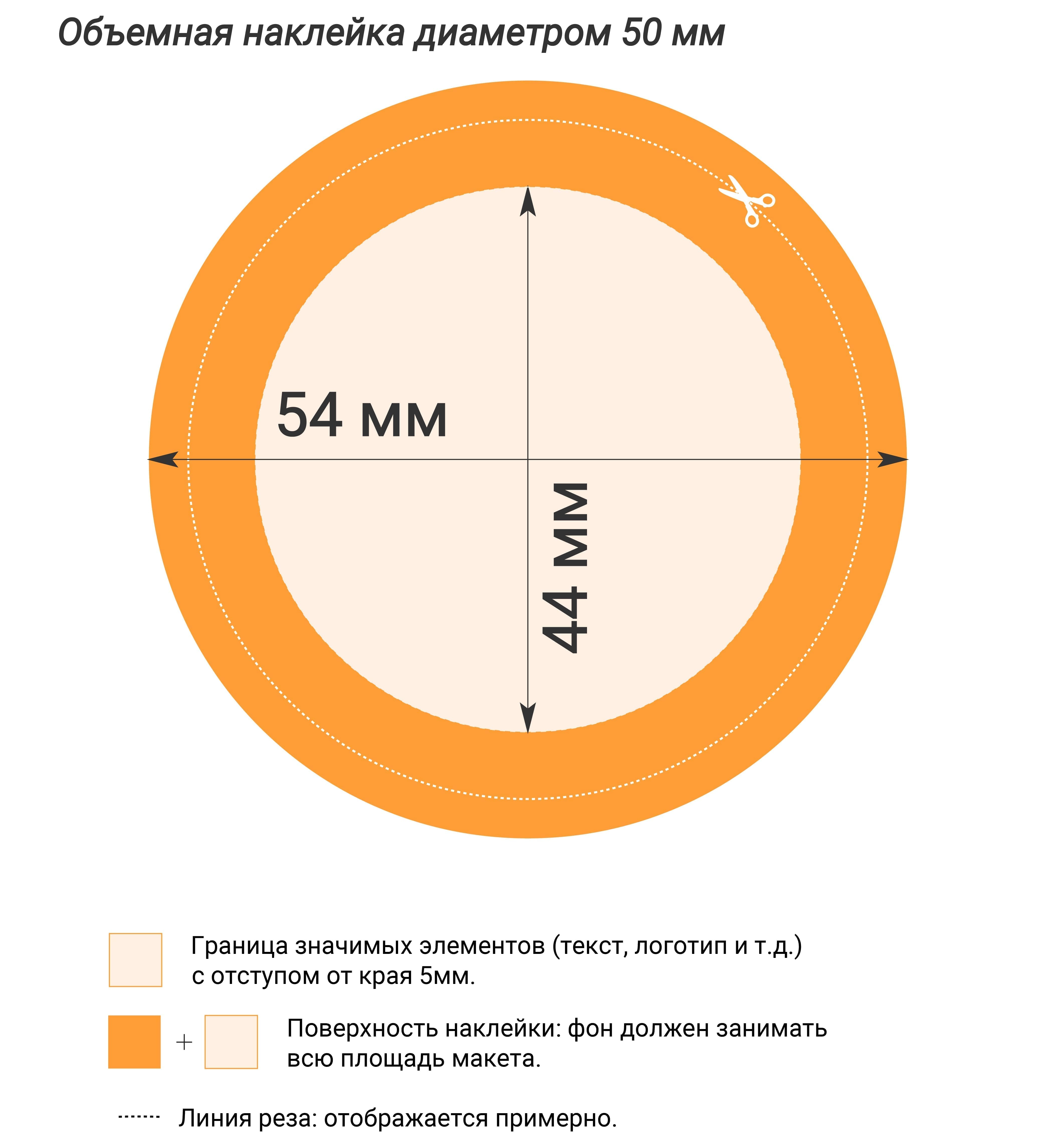 Требования к макетам объемных наклеек