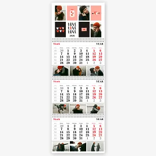 Шаблон календаря для закоханих