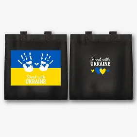 Шаблон экосумки с современным украинским принтом 